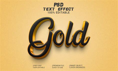 Download Liquid Gold Font Effect Editable PSD